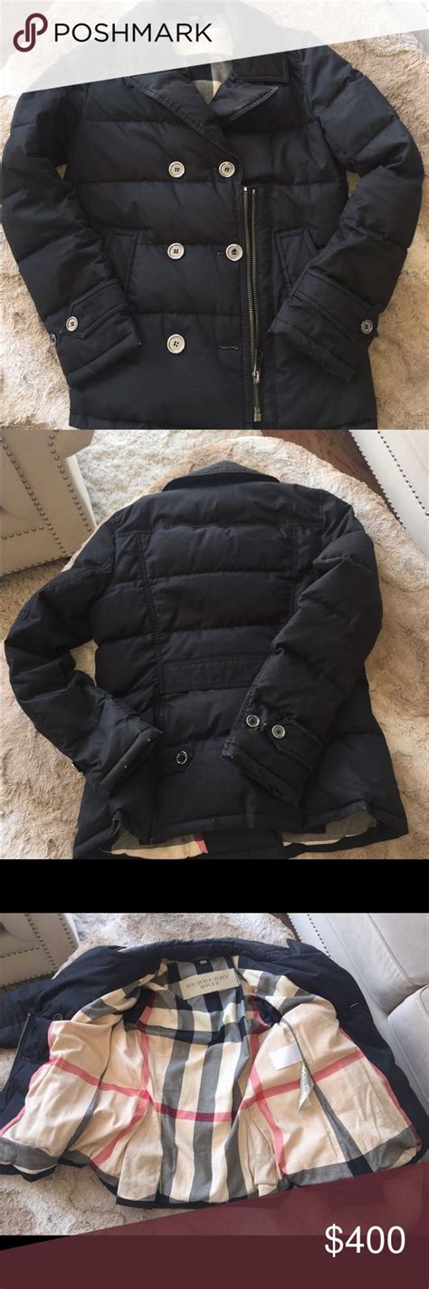 burberry brit label authentic down jacket